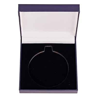 Leatherette 60mm Medal Box Blue 90x90mm